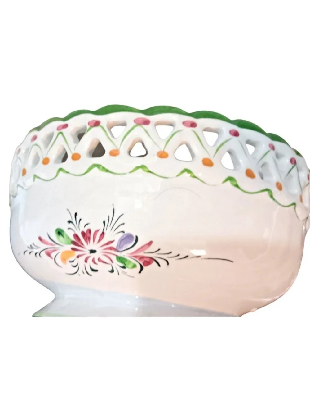 Vintage R. C. & Cal RCCL Hand Painted Ceramic Serving Bowl Portugal  4